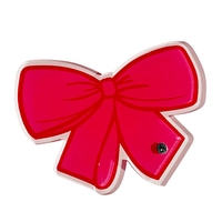 Hot Pink Bow Lash Tiles Private Label Plaque d'extension de cils en acrylique durable Outil de beauté magnétique Fleur Logo personnalisé