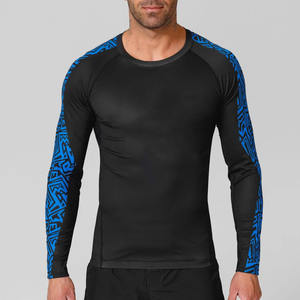 Unisex diseño personalizado manga larga Rash Guard compresión al por mayor diseño personalizado sublimación impresa Rash Guard - Product Image 1