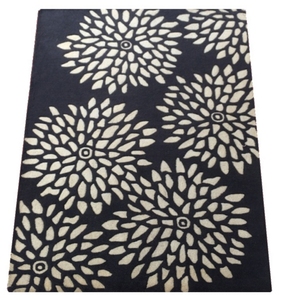 Tapis indien au design floral tufté à la main Tapis de zone à fort trafic pour la maison et les intérieurs Prix d'usine Fabriqué en laine - Product Image 1