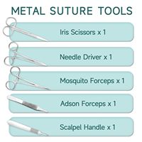 Kit d'outils de pratique de suture 10 pièces pour étudiants en médecine meilleure qualité à bas prix meilleur fournisseur Pakistan