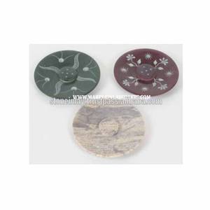 Designer Round soapstone <b>Incense</b> <b>Stick</b> <b>Holder</b> - Product Image 1