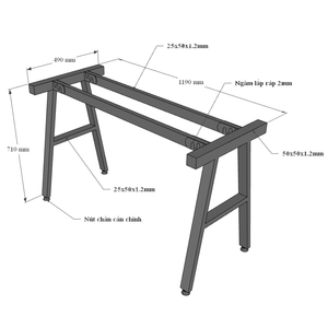 AConcept HBAC032 120x50cm <b>Computer</b> <b>Desk</b> Plywood Wood Convenient Size for Home Office Use - Product Image 6