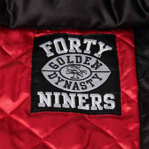 Veste en satin Starter 49ers Blackout personnalisée et élégante - Édition limitée Veste Starter 49ers Blackout Veste en satin - Product Image 6