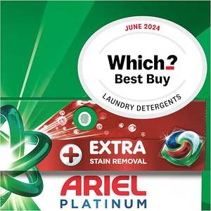 Cápsulas de Detergente para Ropa Ariel Platinum PODS, 104 Lavados (52 x 2) – Eliminación Extra de Manchas, Elimina Manchas Secas de 7 Días - Product Image 5