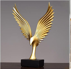 Majestic soaring golden eagle <b>trophy</b> with detailed spreading wings. Iconic available at wholesale prices. - Product Image 1
