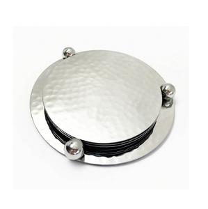 Meilleure qualité métal martelé caboteur en acier inoxydable fantaisie forme ronde décoration luxe en gros caboteur pour couleur claire - Product Image 1