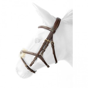 Brida de caballo de cuero genuino Havana negra completa de alta calidad con riendas duraderas producto de caballo fabricado - Product Image 6