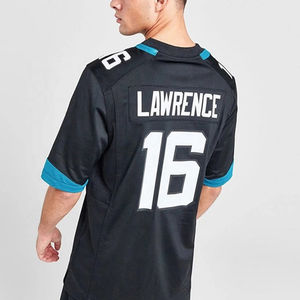 Maillots de football américain personnalisés 100% polyester antibactérien respirant imprimé grande taille uniforme à manches courtes unisexe - Product Image 3