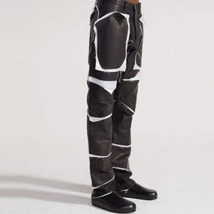 Pantalons en cuir de nouvelle conception en vente en ligne, pantalons en cuir grande taille, pantalons en cuir pour hommes personnalisés, tendance actuelle, respirants - Product Image 4