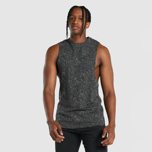 Camisetas sin mangas de gimnasio personalizadas para hombre, tela ligera transpirable de algodón y poliéster que absorbe el sudor para entrenamiento informal, correr, músculo - Product Image 1