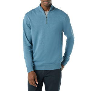 Sudadera con Cierre de Cremallera de un Cuarto, Corte Regular, Logotipo Personalizado al por Mayor, Estilo Casual, Cálida, de Moda, Mezcla de Algodón - Product Image 3