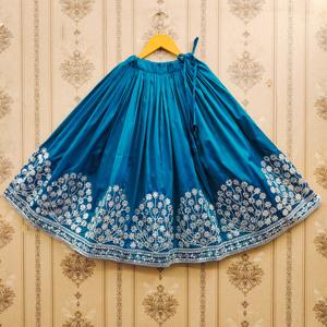 Conjunto de Lehenga Choli Largo Bordado Shoryam Fashion Rama para Niñas, Ropa Étnica de Calidad para Todas las Temporadas, Fiestas Infantiles - Product Image 4
