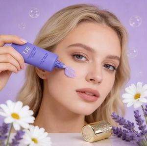 Prebase de Maquillaje Hidratante con Efecto Brillo Natural Morado Escarchado, que Contiene Niacinamida y Ácido Alfa-Betulínico - Product Image 3