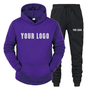 Ensemble de survêtement personnalisé avec logo imprimé, nouveau style, pour couples, respirant, 2 pièces - Product Image 1