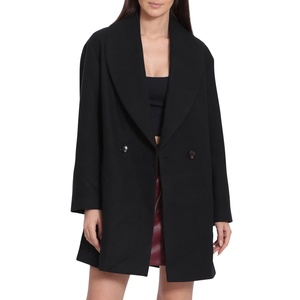 Avec Les Filles Manteau Trench Imprimé Electric Ivy Col Châle en Fausse Fourrure de Vison, Laine et Soie Taille XS - Product Image 1