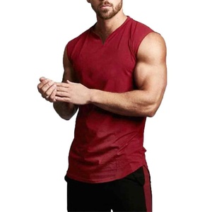 High Quality Quick Dry Breathable Eco-Friendly Spandex/Cotton 220g Fitness <b>Men's</b> Tank Tops <b>Singlet</b> Sports Gym - Product Image 4