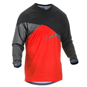 T-shirt en polyester à séchage rapide de conception OEM vêtements de course de motocross pour hommes et garçons maillot de cyclisme extérieur avec nom de l'équipe imprimé - Product Image 4