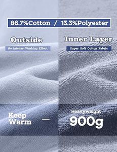 Sudaderas Casuales de Invierno para Hombre, Color Sólido, 100% Algodón, Felpa, Corte Regular, con Bolsillo, Ecológicas, de Secado Rápido y Transpirables, de Alta Calidad - Product Image 4