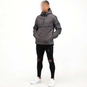 Veste coupe-vent en toile à capuche au meilleur design, séchage rapide, respirante, style streetwear, élégante, confortable, ajustement personnalisable sur le devant - Product Image 3
