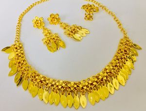 Conjunto de collar y pendientes de cobre Vintage de inspiración India chapado en oro de 14 quilates hecho a mano para mujeres joyería de Moda Africana - Product Image 2