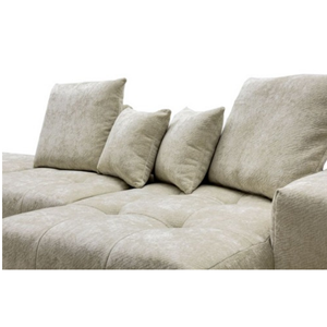 Easy-Store Tufted Fabric Folding <b>Sofa</b> <b>for</b> Compact Living - Product Image 3