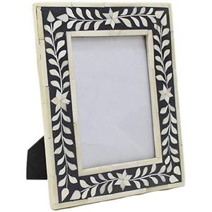 Classic Bone Inlay Photo Frame with Bone <b>Resin</b> Inlay Rectangular Wood Customization Size for Photo Display from India - Product Image 6
