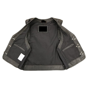Chaleco de cuero con precio de fábrica para hombre Top 2025, nueva moda personalizable, ropa exterior informal transpirable para Chaleco de cuero de invierno - Product Image 5