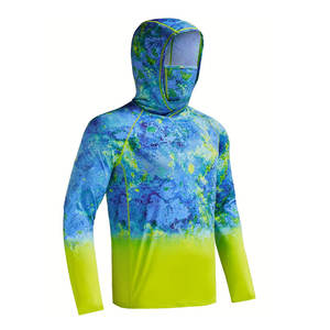 Sweat à capuche de pêche imprimé sur mesure avec sublimation Capuche à manches longues Polyester léger respirant et protection solaire - Product Image 4