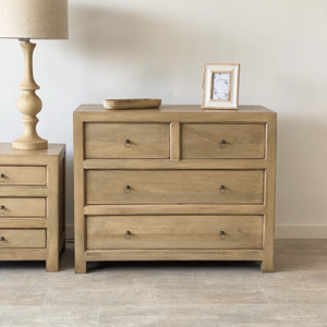 Cómoda rústica de madera de mango Cajón de almacenamiento artesanal hecho a mano de madera maciza - Product Image 4