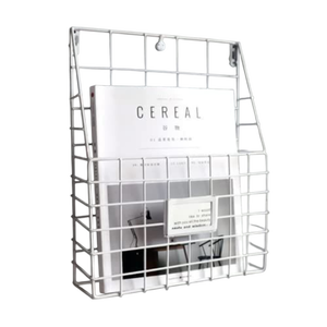 Porte-revues populaire en métal facile à assembler avec auvent en métal, finition noire simpliste - Product Image 3