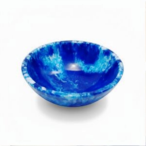 Bol de service en résine décoratif antique moderne, fait à la main, poli, d'origine indienne, écologique, passe au lave-vaisselle, pour les fêtes - Product Image 1