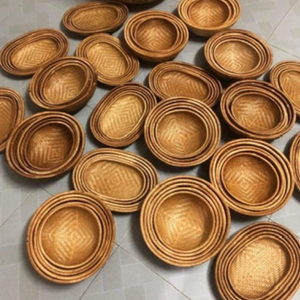 Plateau tissé en bambou de taille personnalisée pour cuisine et table à manger - Product Image 1