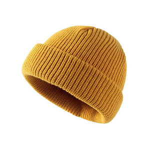High Quality 100% Cotton Winter <b>Beanie</b> Cap Soft and Warm with Customizable Logo Design Solid Style-Wholesale With OEM Service - Product Image 1