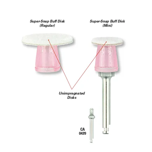 Ensemble de polissage dentaire Super Snap Buff CA, pâte de polissage composite en porcelaine, lot de 25 disques avec 1 mandrin - Product Image 2