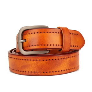 Cinturón de piel de vaca formal de 1 Estilo de 3,3 cm al por mayor con hebilla de aleación de alta resistencia y duradero - Product Image 3