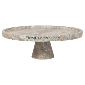 Soporte de pastel de mármol con base de metal Mesa de postre multiusos Té DE LA TARDE Soporte de exhibición de cupcakes Bandeja de pastelería de boda - Product Image 6