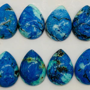 Cabujón de azurita azul Natural de alta calidad, forma mixta, piedra preciosa suelta tratada térmicamente para la fabricación de joyas, lote al por mayor - Product Image 6