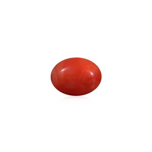 พลอยสังเคราะห์สีขาวคุณภาพสูง 7.87 กะรัต ปะการังสีแดง 8 มม. ขัดเงา - Product Image 1