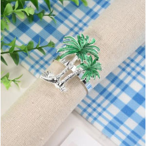 Nuevo diseño moderno en forma de corazón madre de perla servilleteros hechos de Metal con servilletero de fregona para accesorios de mesa de Ramadán - Product Image 2