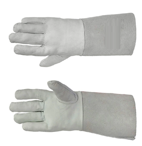 ถุงมือเชื่อมหนังวัวยาวทนทานต่อความร้อนดีไซน์แยกชิ้นส่วนสำหรับใช้ในอุตสาหกรรม - Product Image 6