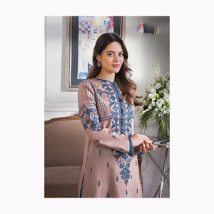 2024 Collection New Arrival High 3 Piece <b>Eid</b> Summer Lawn <b>Pakistani</b> Women's Salwar Kameez Gown Made Silk Long <b>Dress</b> Adults - Product Image 4