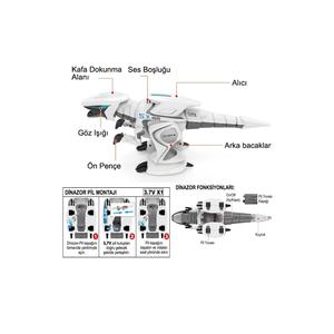Robot Dinosaurio de Juguete Interactivo G17 con Control Remoto, Recargable, con Luces y Música, Hecho en Turquía - Product Image 4