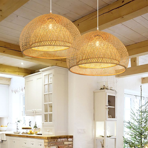 Abat-jour de lustre en corde naturelle moderne pour la décoration d'éclairage intérieur d'hôtel à la maison de forme ronde - Product Image 4