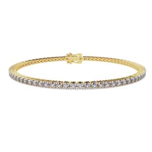 Bracelet tennis pour femme 3,25Ct VS Clarity Lab Grown E Color Brilliant Cut Diamond 14K Solid Gold IGI Certified Classic Bangles - Product Image 1