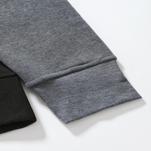 เสื้อฮู้ดโอเวอร์ไซส์ผ้าฝ้ายสำหรับผู้ชาย, เสื้อฮู้ดโอเวอร์ไซส์ผ้าคอตตอนแขนแร็กแลนแบบผูกเชือกย้อมสีล้วนสำหรับฤดูหนาว - Product Image 4