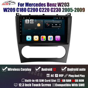 AuCar 12,3 ''Android 12 Автомобильный мультимедийный стерео плеер для Mercedes Benz W203 W209 <span class=keywords><strong>C180</strong></span> C200 C220 C230 2005-2009 <span class=keywords><strong>GPS</strong></span> навигация - Product Image 2