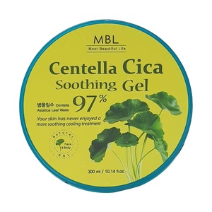 Gel Calmante Centella Cica MBL 300ml, Cosmético Coreano K-Beauty, Cuidado Facial de la Piel, Hidratante, Nutritivo, Exfoliante, Reafirmante, Todo en Uno - Product Image 1
