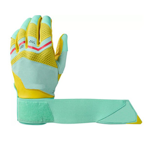 OEM hizmeti özel Logo ayarlanabilir fiyat beyzbol vuruş eldiveni Premium kalite erkekler Polyester/pamuk nefes kanca döngü - Product Image 4