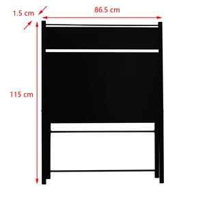 Escritorio de Computadora Compacto de Diseño Simple en Color Negro Well Home, 80x50x73.5cm - Product Image 6