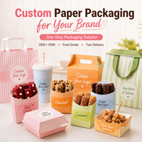 Boîte à biscuits en kraft personnalisée écologique, pour desserts, brownies, bâtonnets de churros, emballage alimentaire de qualité supérieure avec logo OEM